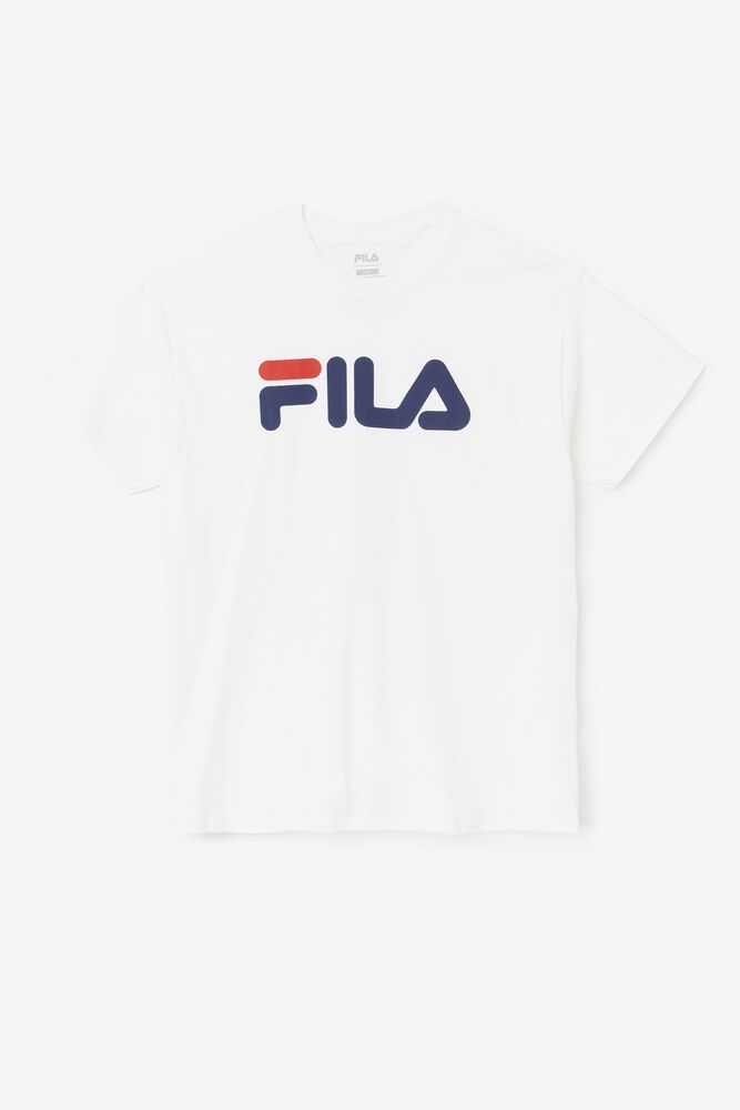 Fila Miesten Paidat Logo Valkoinen - DEBQ-50174